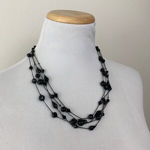 ✨5 FOR $25✨ Y2K Vintage ICING Black Beaded Necklace